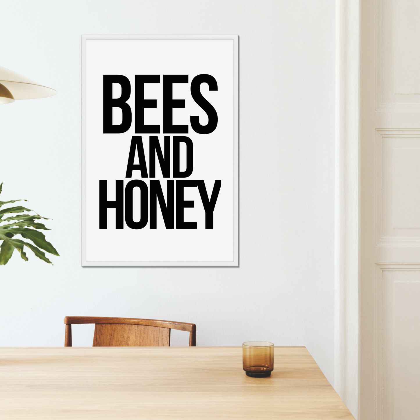 Bees and Honey – Framed Wall Art Print