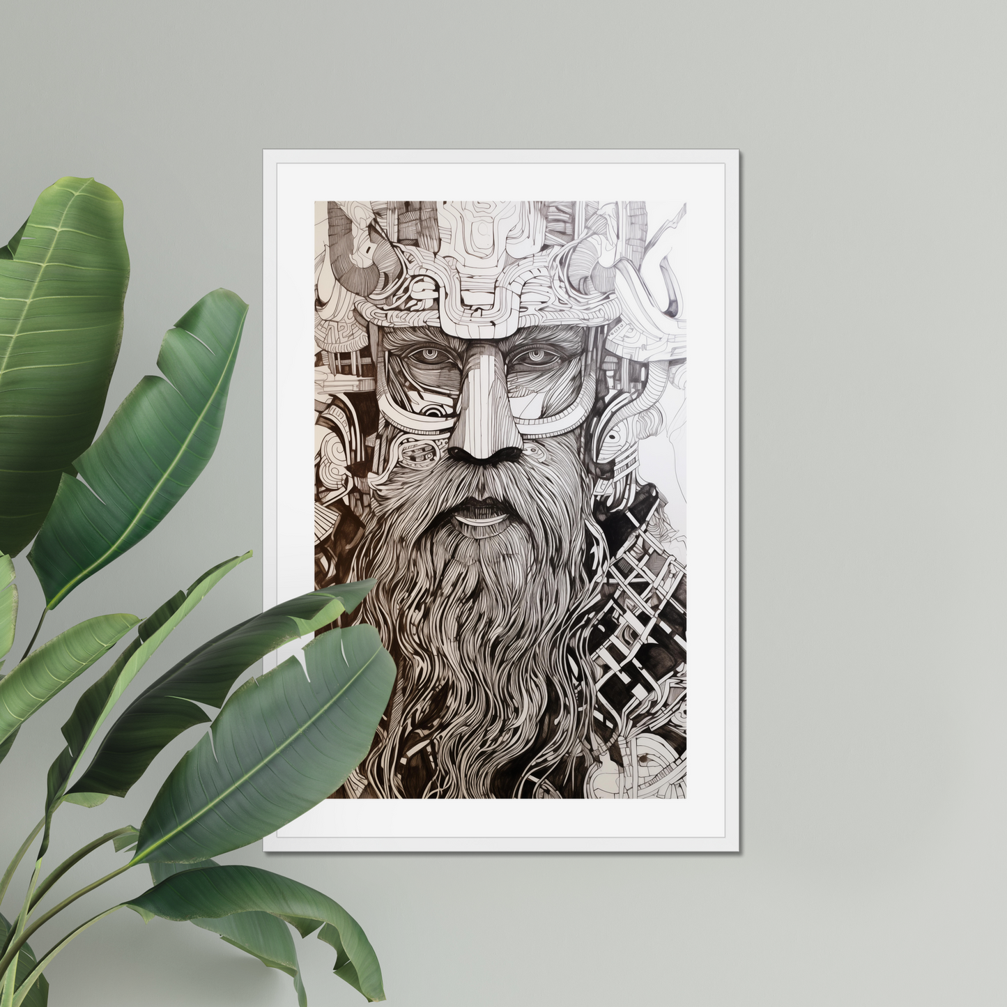 Viking Warrior – Framed Wall Art Print