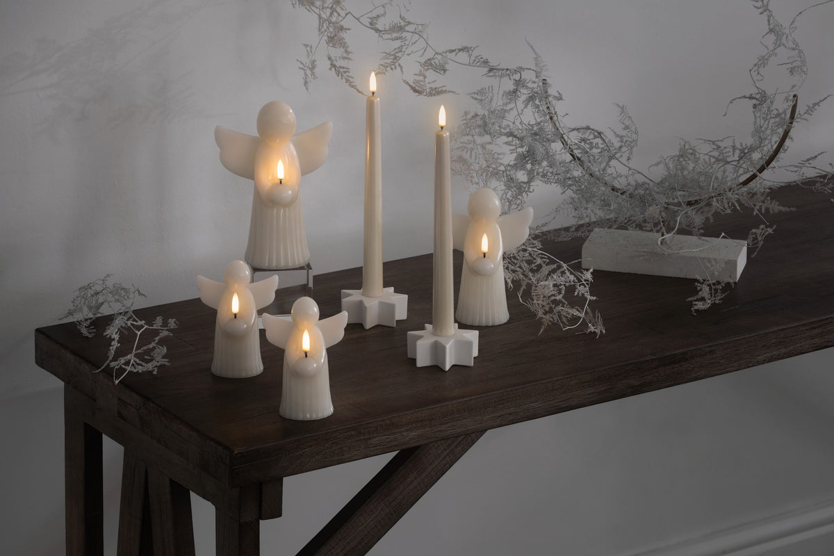 Angel LED Candle, Vanilla, 9x12 cm