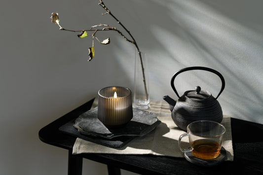 Harmony Scented Wax Glass Candle, Smoked
