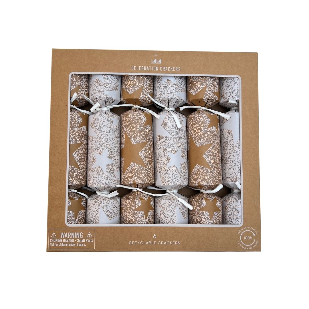 Stars & Snow Christmas Crackers Box of 6