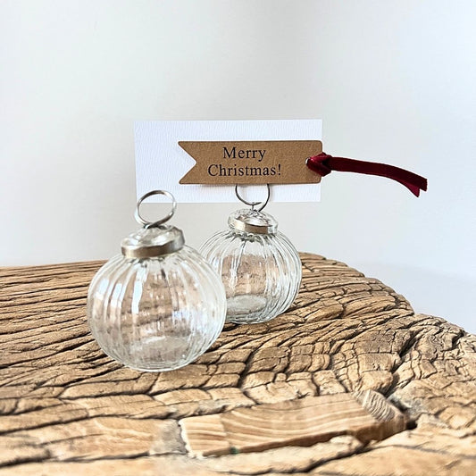 Ribbed Glass Name Place Holder