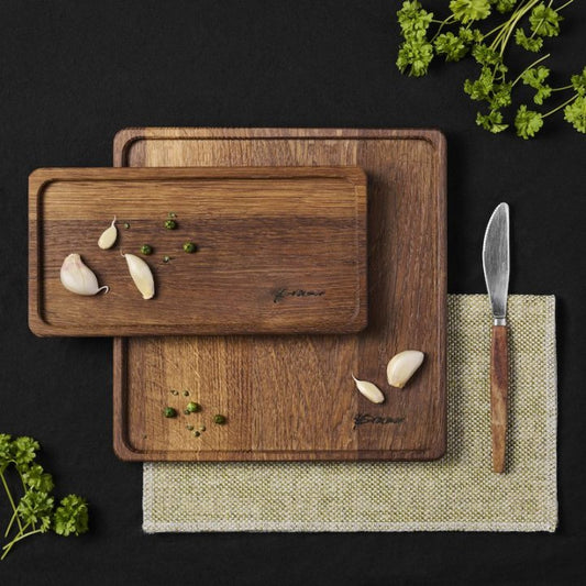 Serving Trays - Smoked Oak - 3-Sizes