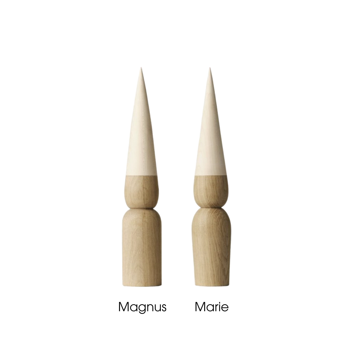 Marie & Magnus Wooden Elves 40cm - Oak & Maple
