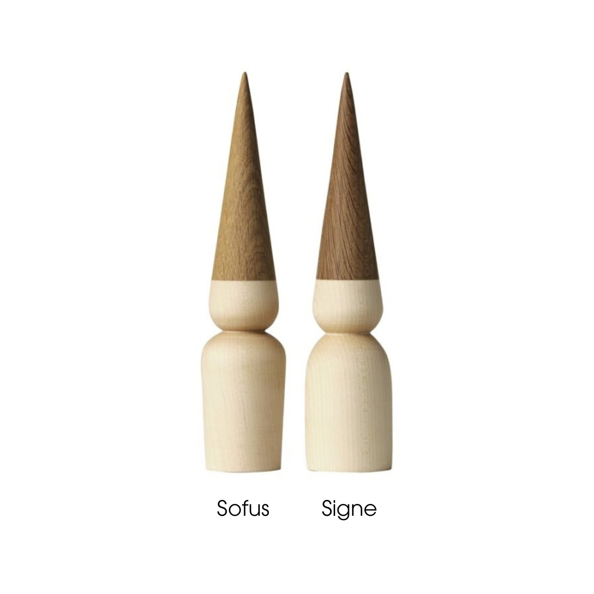 Signe & Sofus Wooden Elves 25cm - Maple & Oiled Oak