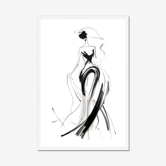 Couture Lines – Framed Wall Art Print
