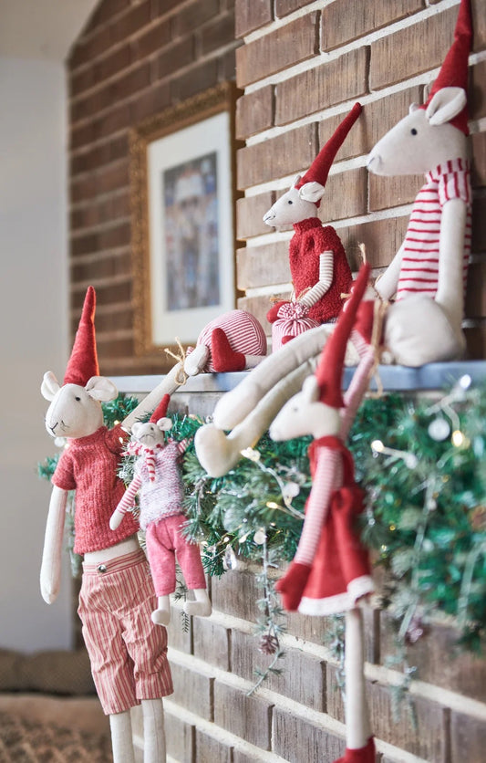 Noa & Nelli Christmas Mice with Sack – Red, H50cm