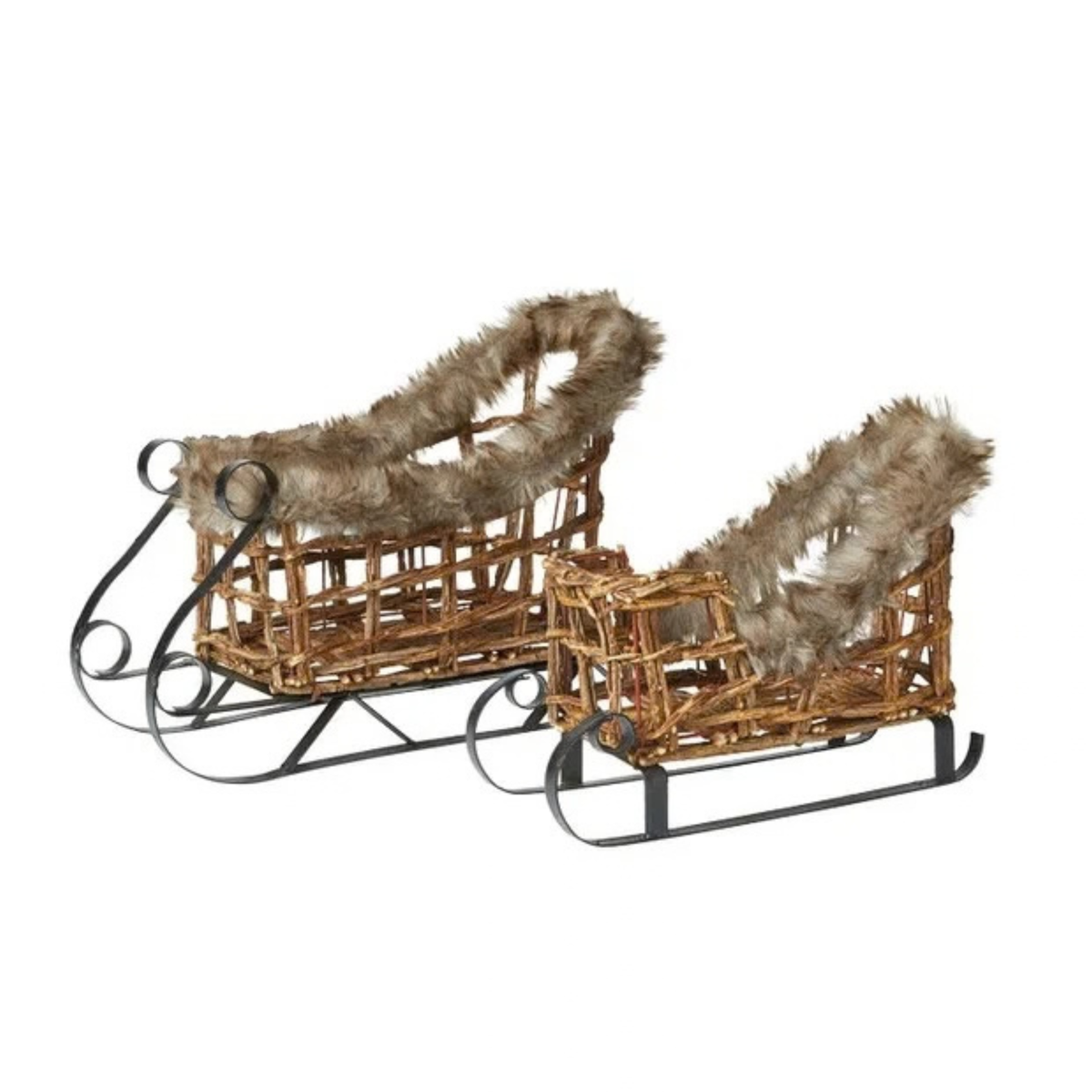 Decorative Wooden Christmas Sleighs – 2 Sizes