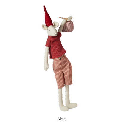 Noa & Nelli Christmas Mice with Sack – Red, H50cm