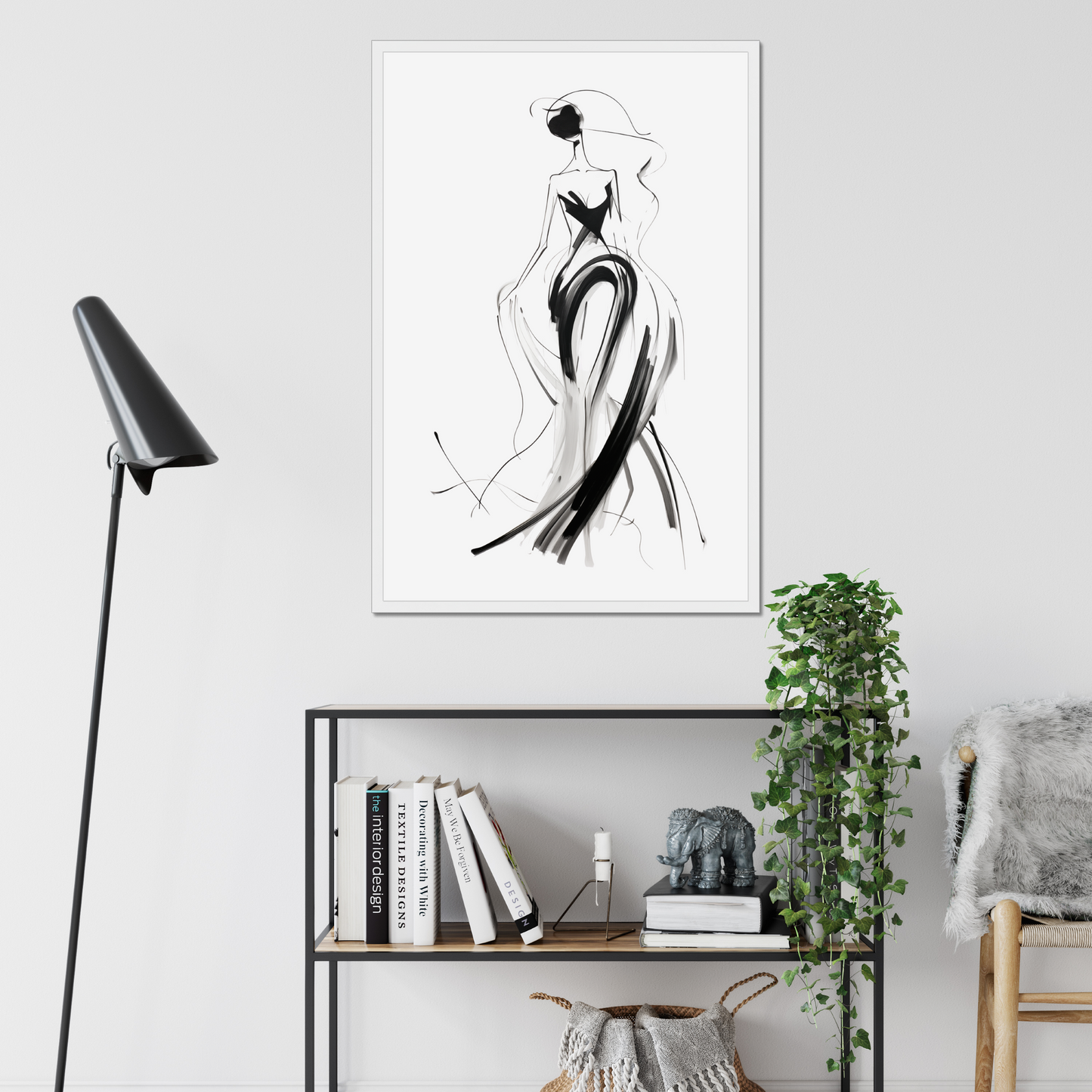 Couture Lines – Framed Wall Art Print