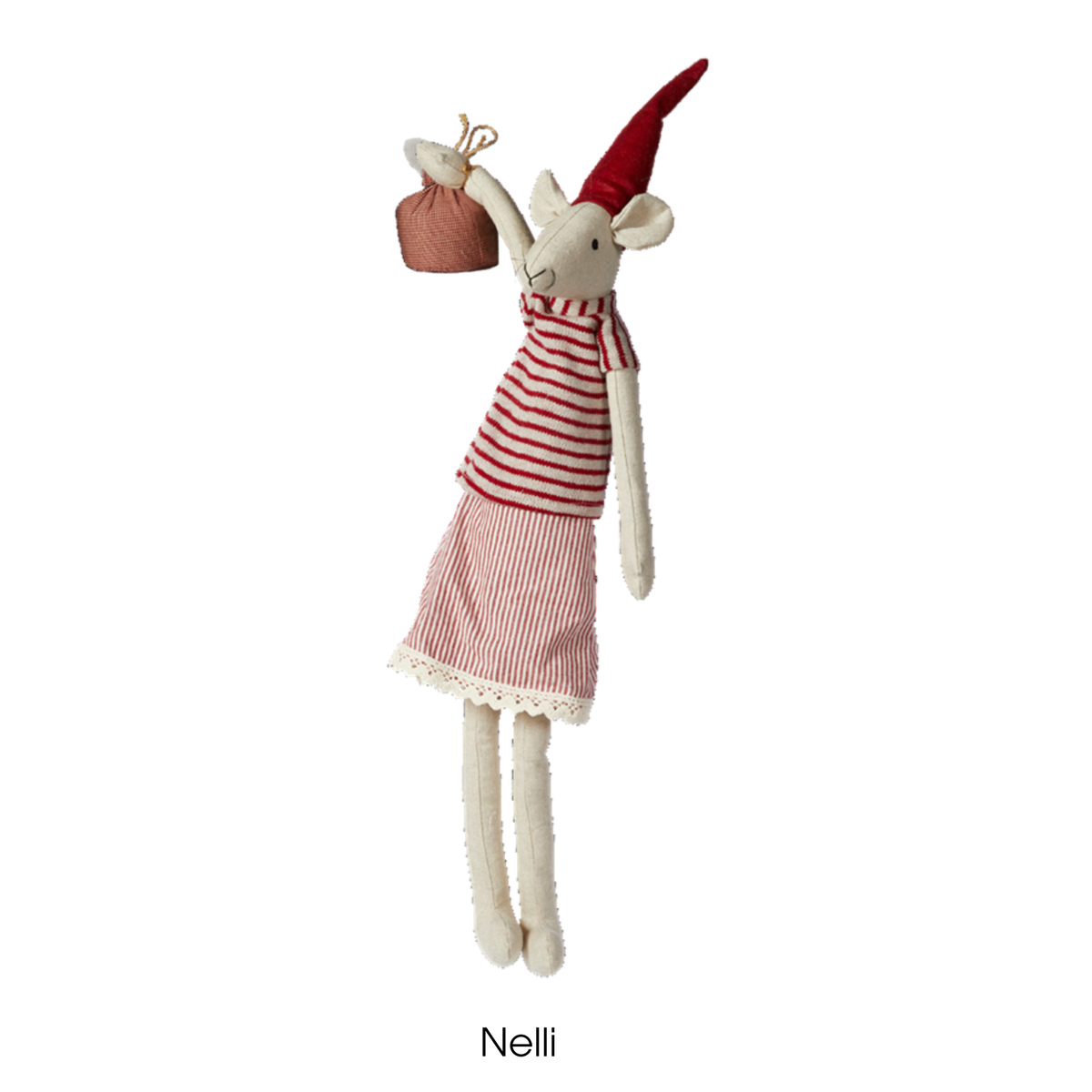 Noa & Nelli Christmas Mice with Sack – Red, H50cm