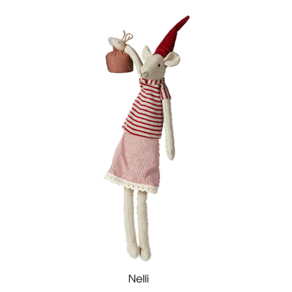 Noa & Nelli Christmas Mice with Sack – Red, H50cm