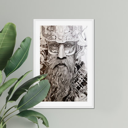 Viking Warrior – Framed Wall Art Print