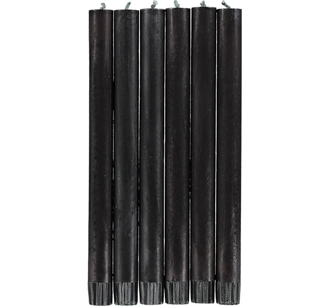 Jet Black Eco Dinner Candles