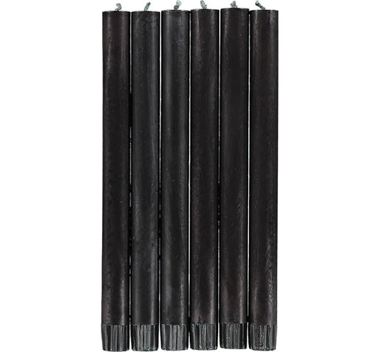 Jet Black Eco Dinner Candles