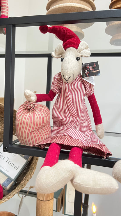 Noa & Nelli Christmas Mice with Sacks, Grey, H50cm