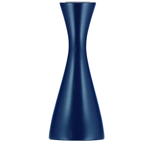 Elegant handcrafted wooden candlestick in contemporary colour, perfect for dinner or taper candles