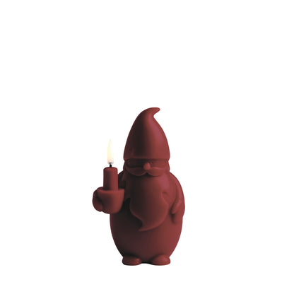 Santa Claus LED Candle, Carmine Red, 10x17cm