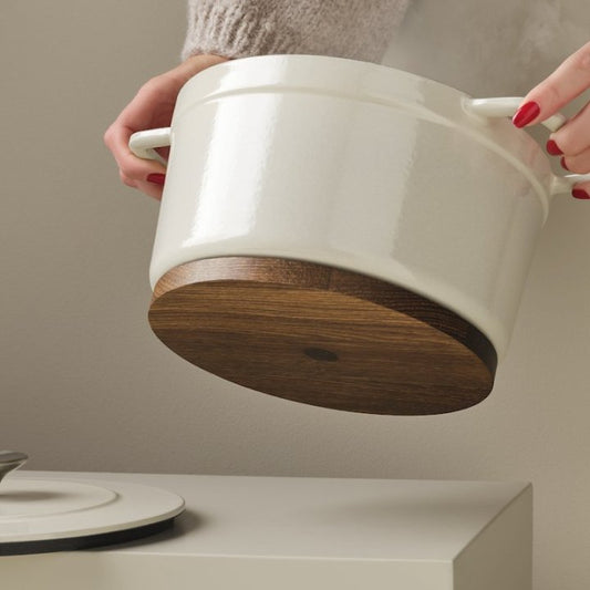 Pre-Order | Magnetic Oak Trivet - Smoked Oak, D20cm