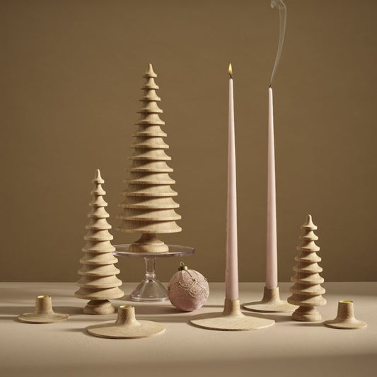 Circle Wooden Christmas Trees - Natural Oak