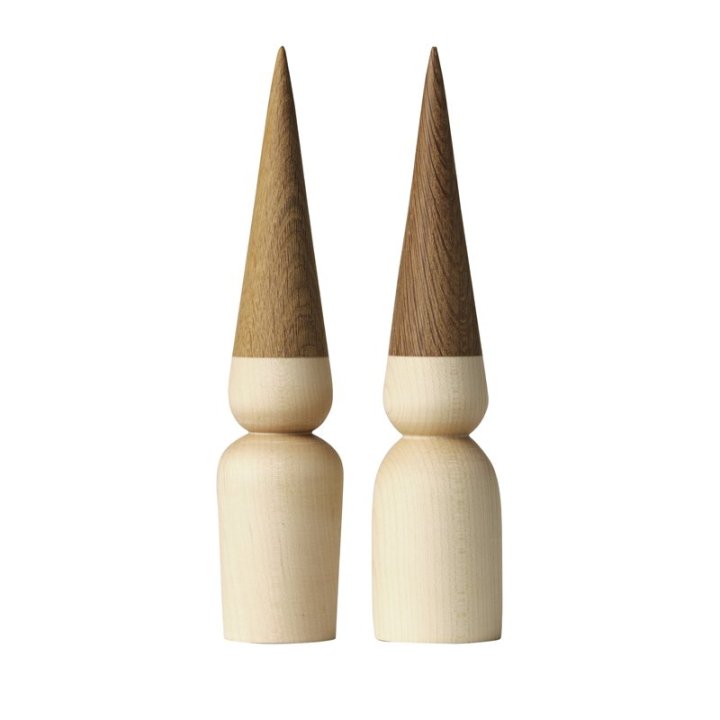 Signe & Sofus Wooden Elves 25cm - Maple & Oiled Oak