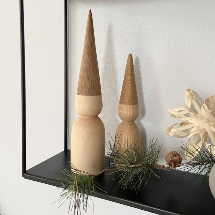 Signe & Sofus Wooden Elves 25cm - Maple & Oiled Oak