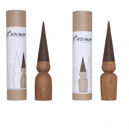 Pre-Order | Caroline & Christian Wooden Elves 18.5cm - Oak & Walnut