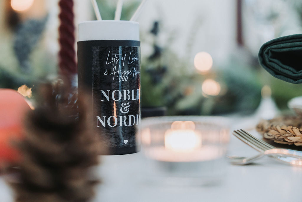 Scandinavian-inspired winter tablescape by Noble & Nordic
