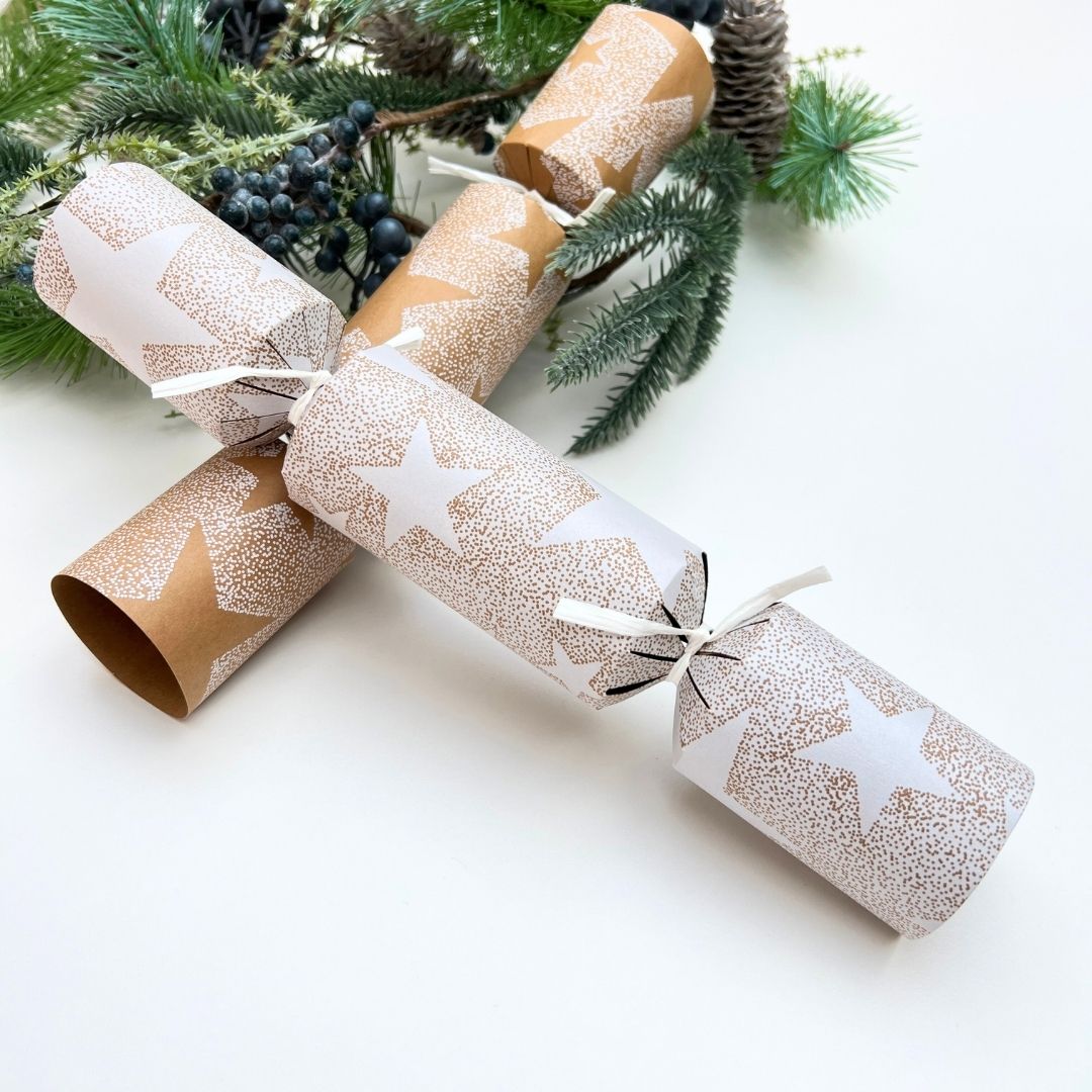Stars & Snow Christmas Crackers Box of 6