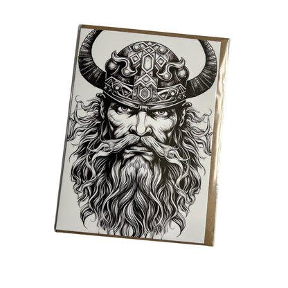Nordic Viking Greeting Card: Scandi Art, Blank Inside (7x5 inch) (18 x 13 cm)