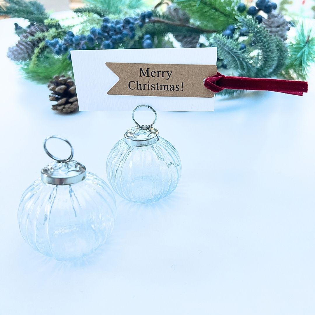 Ribbed Glass Name Place Holder