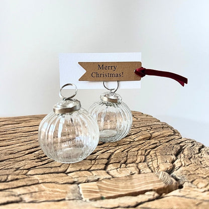 Ribbed Glass Name Place Holder