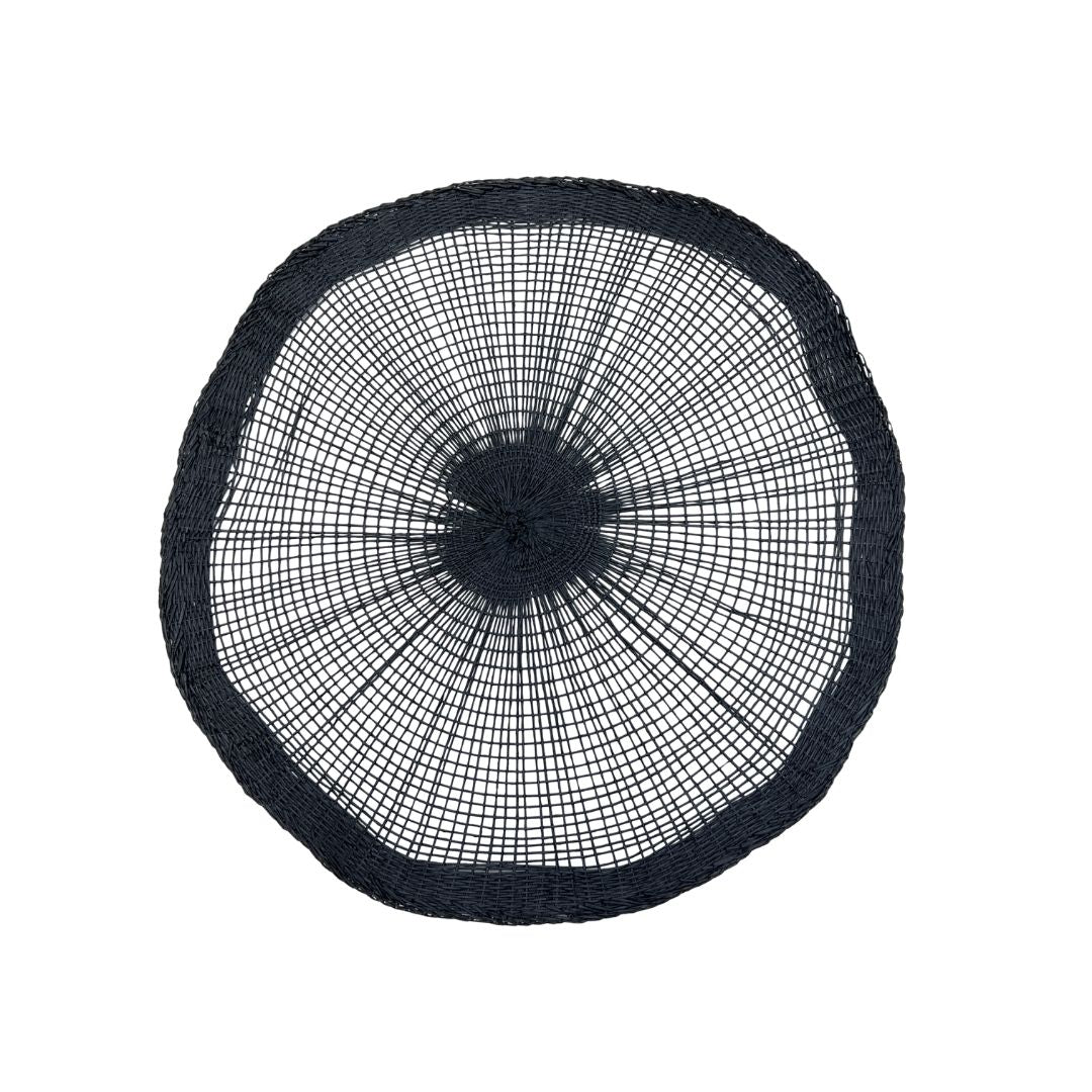 Black Woven Placemat Set of 6 - Nordic Minimalist Table Styling