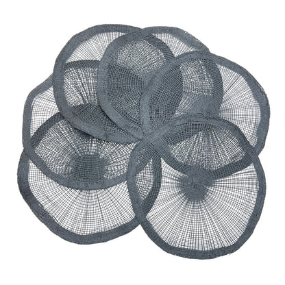 Black Woven Placemat Set of 6 - Nordic Minimalist Table Styling