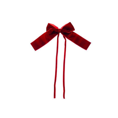 Burgundy Velvet Bows - Set of 6