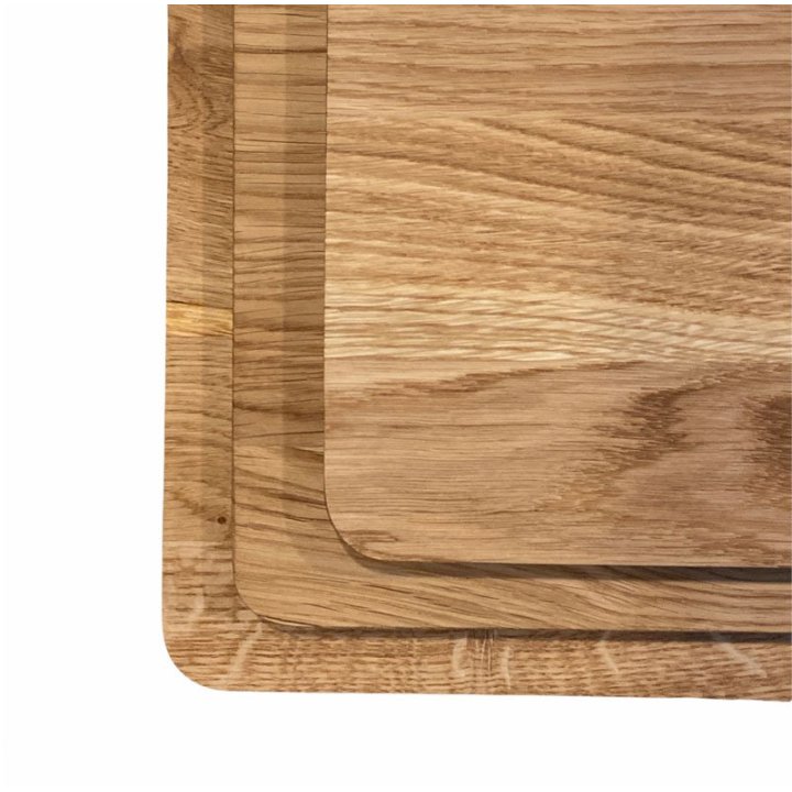 Square Cutting Board with Hanging Hole - Oiled Oak - 2-Sizes