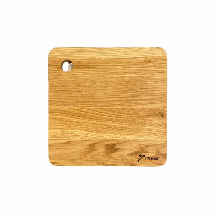 Square Cutting Board with Hanging Hole - Oiled Oak - 2-Sizes