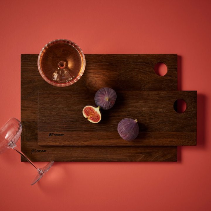 Gastro Board with Handle Hole - Smoked Oak, 38x26cm