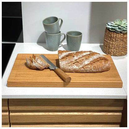Pre-Order | Large Cutting Board Tranche w/ Juice Groove - Oiled Oak, 50x30cm