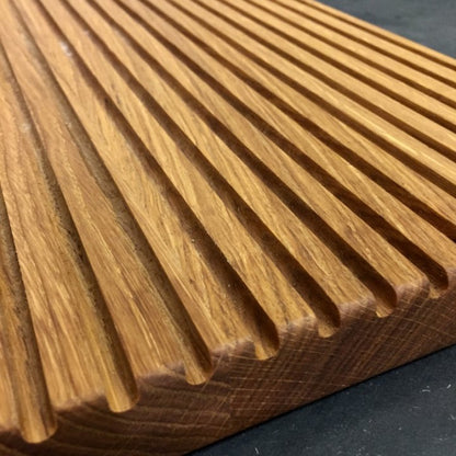 Large Tranche Cutting Board  w/ Juice Groove - Oiled Oak, 50x30cm