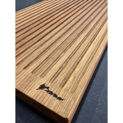 Large Tranche Cutting Board  w/ Juice Groove - Oiled Oak, 50x30cm