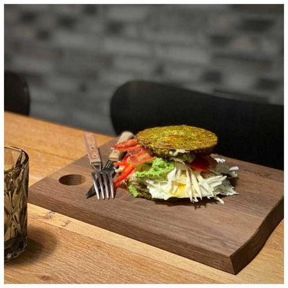 Pre-Order | Tapas Farm Board with Handle Hole - Smoked Oak, H1,5×L24 x W28,5cm
