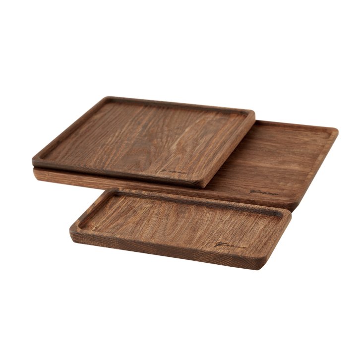 Serving Trays - Smoked Oak - 3-Sizes