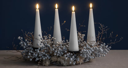 Wine Red LED Cone Candle Giftbox, 4-Pack