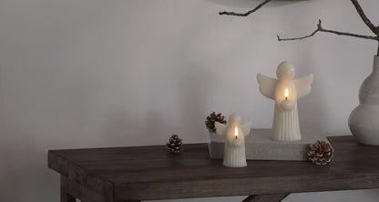 Angel LED Candle, Vanilla, 9x12 cm