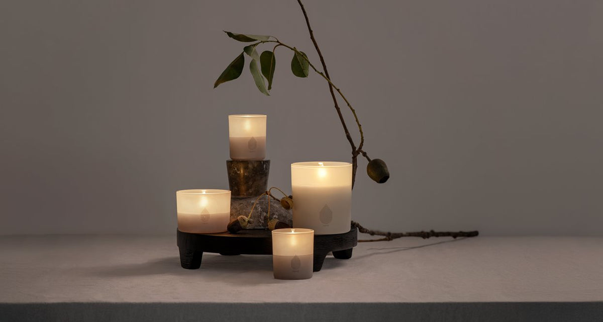 Glass LED Candles, Vanilla, 6x7cm, 2-Pack