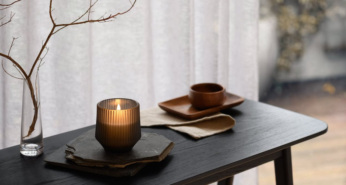 Uplift Scented Wax Glass Candle, Beige